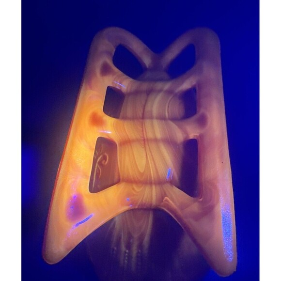 VTG Westmoreland Amberina Red Orange Slag Glass Open Sleigh 9” Glows - Picture 11 of 11